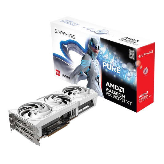 Sapphire Pure Radeon RX 9070 XT OC 16GB GDDR6 Graphics Card