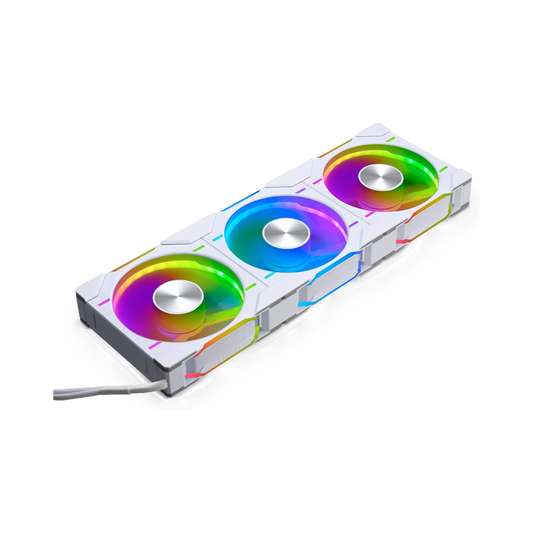 120mm - Phanteks D30-120 D-RGB Fan - White - Reverse Airflow - 3 Packa