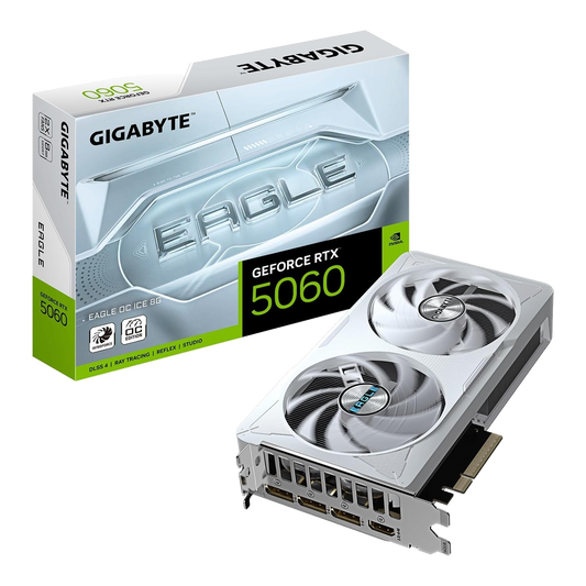 GIGABYTE GeForce RTX 5060 Eagle OC ICE 8GB GDDR7 Graphics Card