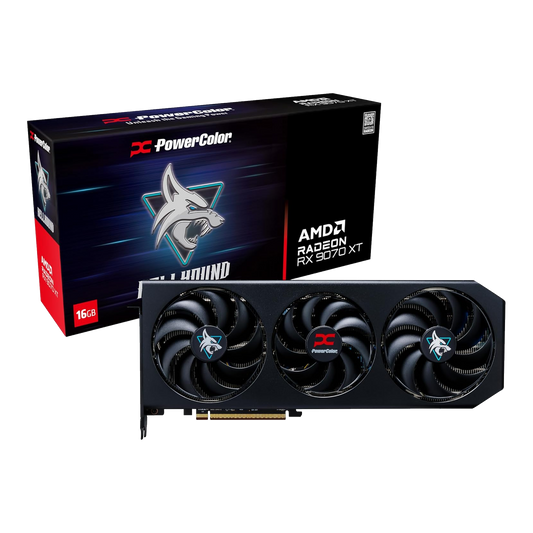 PowerColor Hellhound Radeon RX 9070 XT 16GB GDDR6 Graphics Card