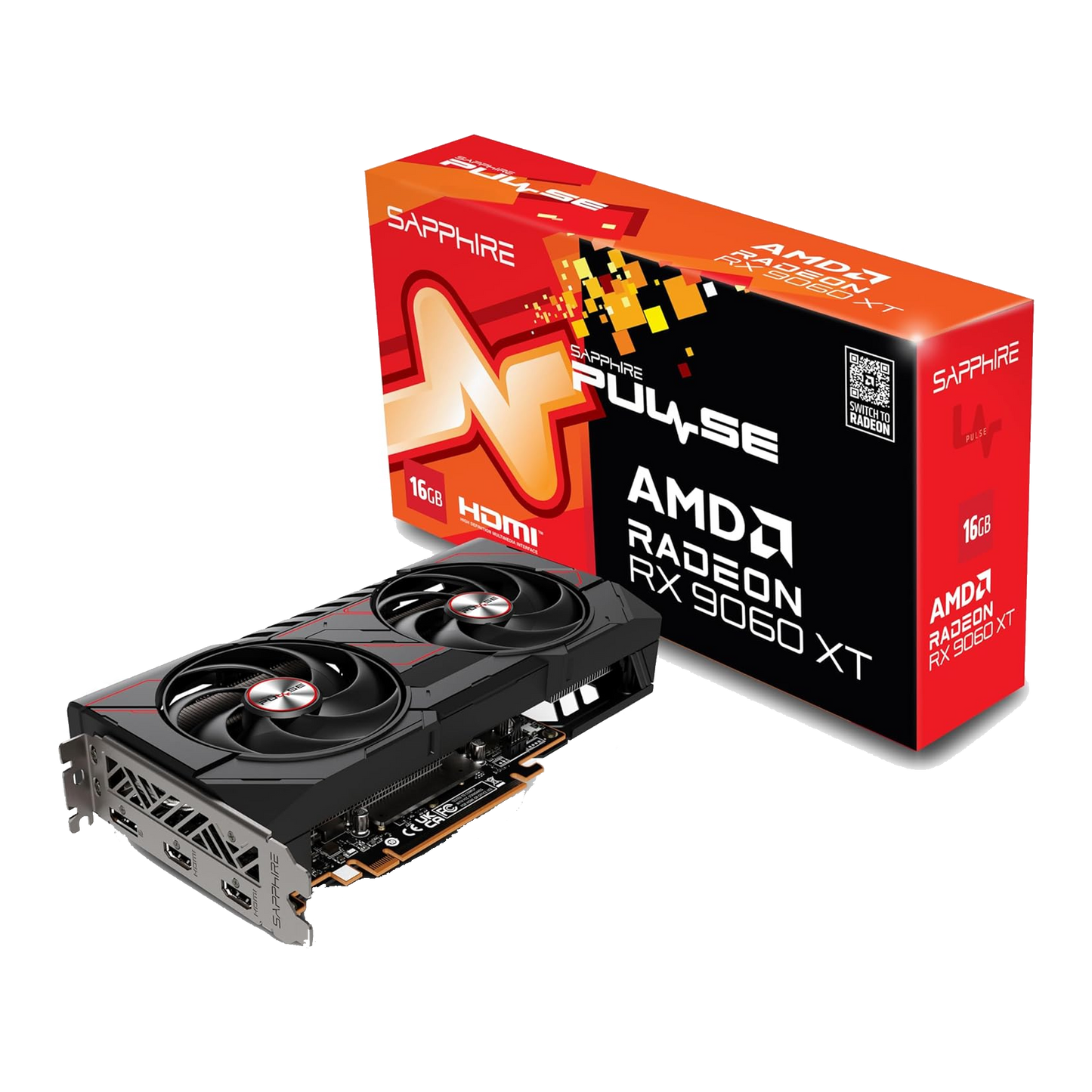 Sapphire Pulse Radeon RX 9060 XT OC 16GB GDDR6 Graphics Card