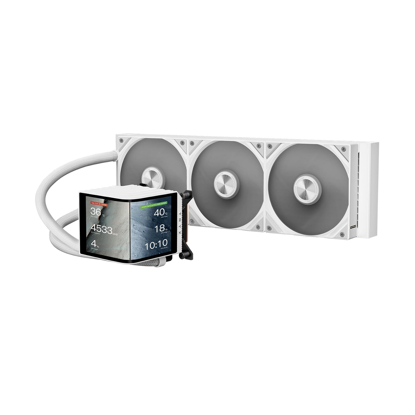 TRYX Panorama 360 AMOLED - Liquid Cooler, 360mm radiator - White