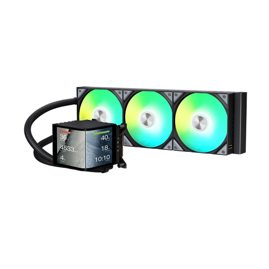TRYX Panorama 360 ARGB AMOLED - Liquid Cooler, 360mm radiator - Black
