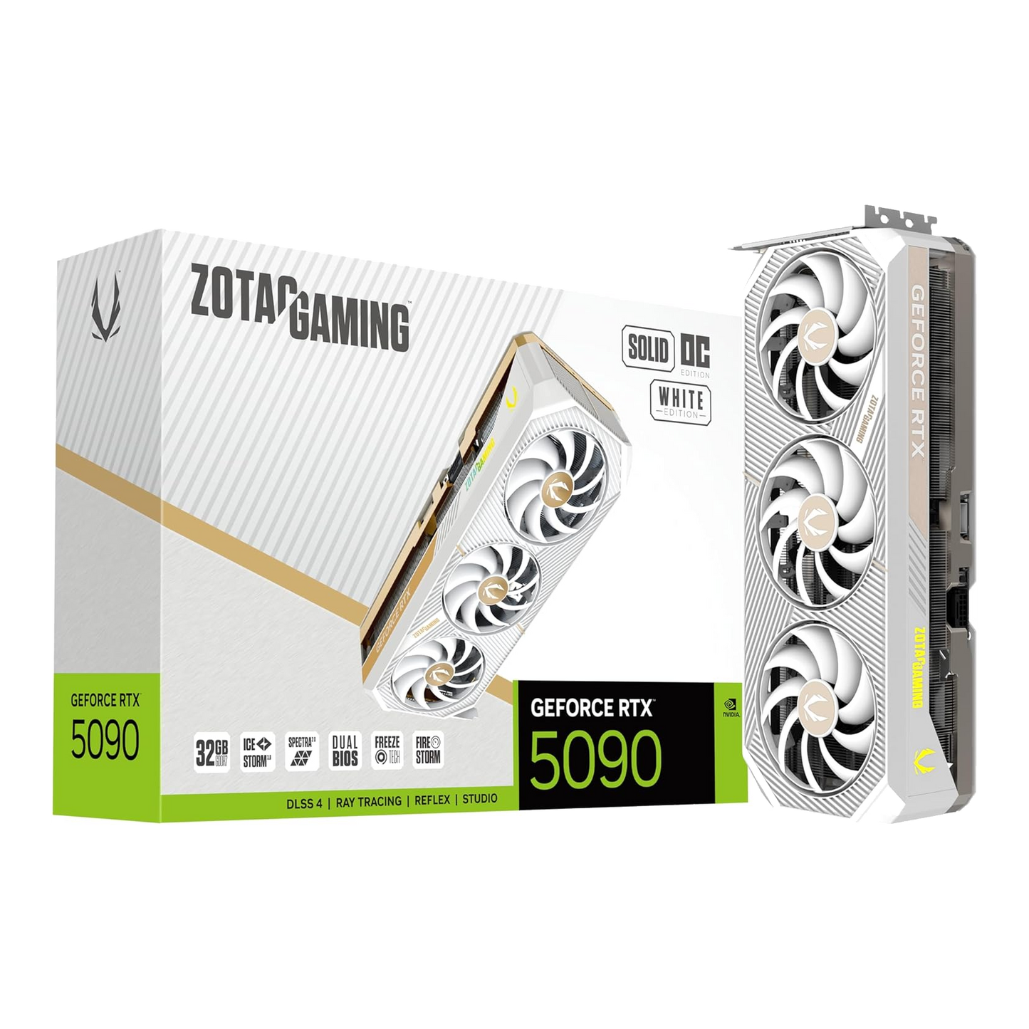 ZOTAC Gaming GeForce RTX 5090 Solid OC White 32GB GDDR7 Graphics Card