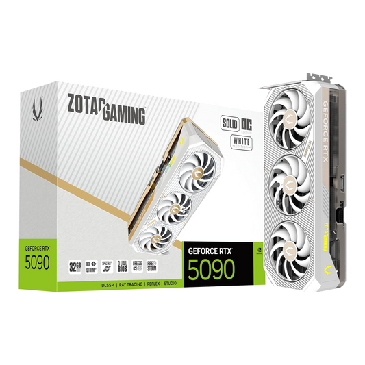 ZOTAC Gaming GeForce RTX 5090 Solid OC White 32GB GDDR7 Graphics Card