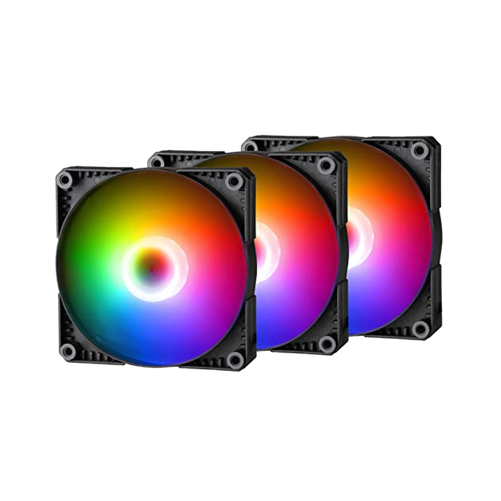 120mm - Phanteks M25-120 D-RGB Fan - Black - 3 Packa