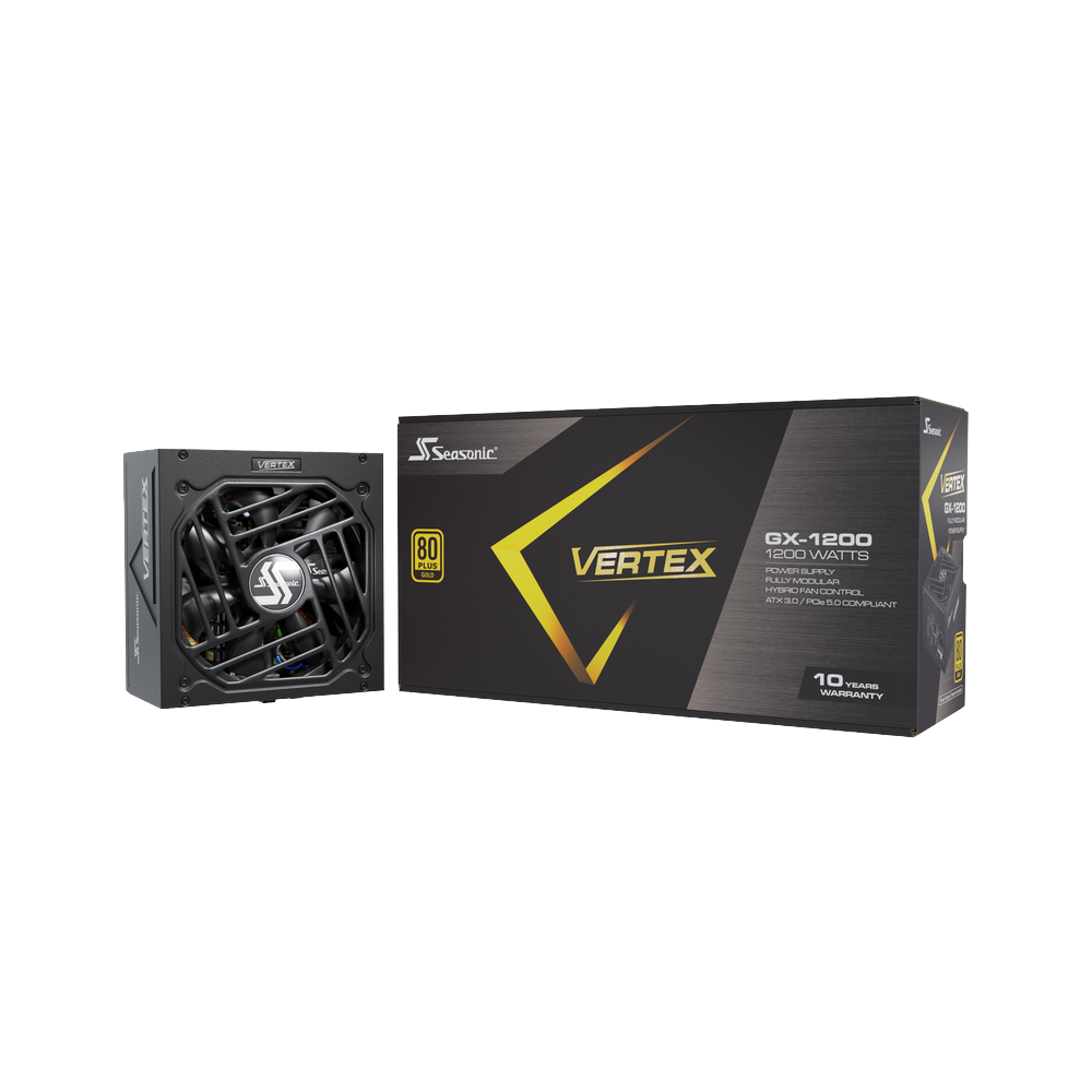 Seasonic VERTEX GX-1200, 1200W 80+ Gold, ATX 3.0 / PCIe 5.0 Compliant Power Supply